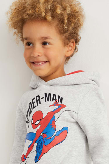 Kinder Jungen - Spider-Man - Set - Hoodie und Jogginghose - 2 teilig - hellgrau-melange