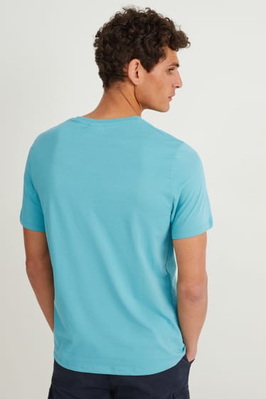 Men - T-shirt - turquoise
