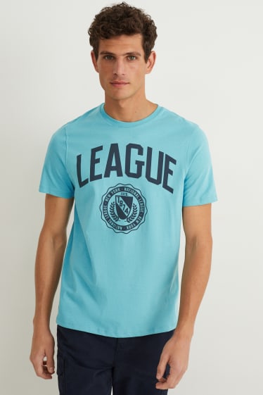 Men - T-shirt - turquoise
