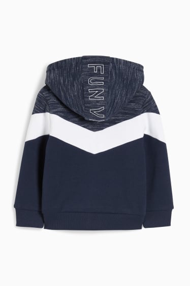 Enfants garçons - Sweat zippé à capuche - bleu foncé