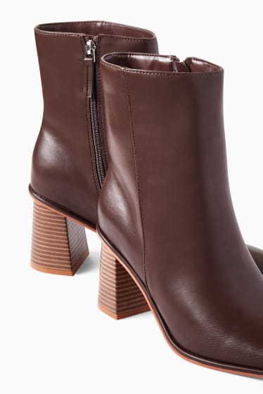 Femmes - Bottines - synthétique - marron