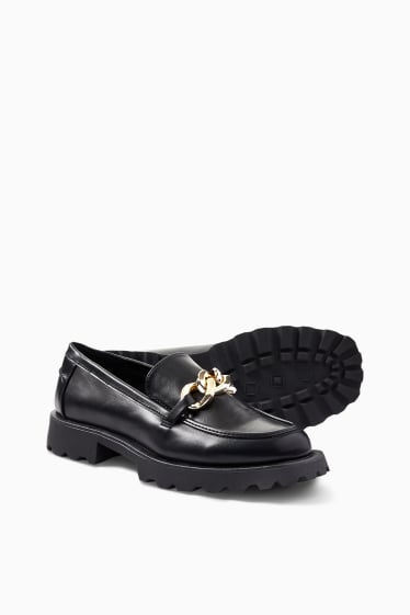 Dames - Loafers - imitatieleer - zwart