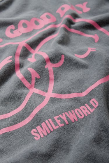 Dona - CLOCKHOUSE - samarreta de màniga curta - SmileyWorld® - gris