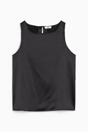 Femmes - Haut en satin - noir