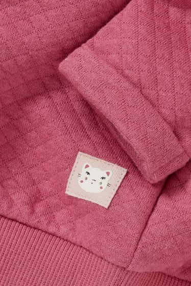 Baby: meisjes - Baby-outfit - 2-delig - donker rose