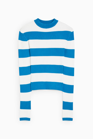 Damen - CLOCKHOUSE - Pullover - gestreift - blau / weiss