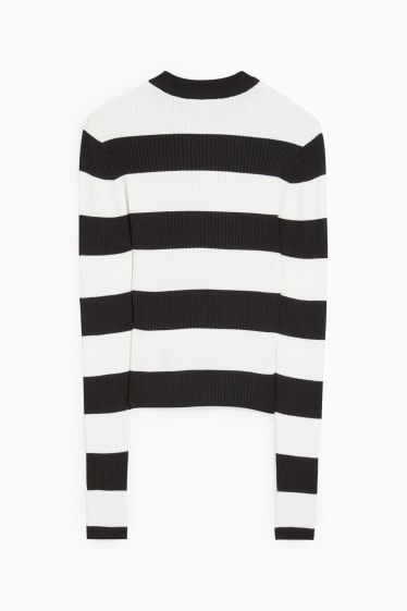 Femmes - CLOCKHOUSE - pull - à rayures - noir / blanc