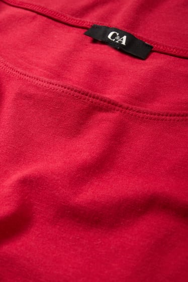 Donna - Maglia a maniche lunghe - rosso scuro