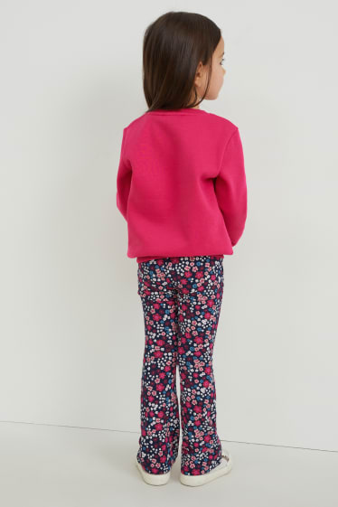 Enfants filles - Ensemble - sweat et legging chaud aux jambes évasées - 2 pièces - rose