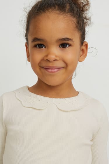 Kinder Mädchen - Langarmshirt - cremeweiss