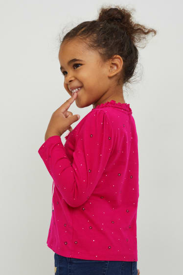 Kinder Mädchen - Langarmshirt - dunkelrosa