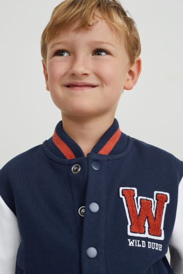 Kinder Buben - Collegejacke - dunkelblau