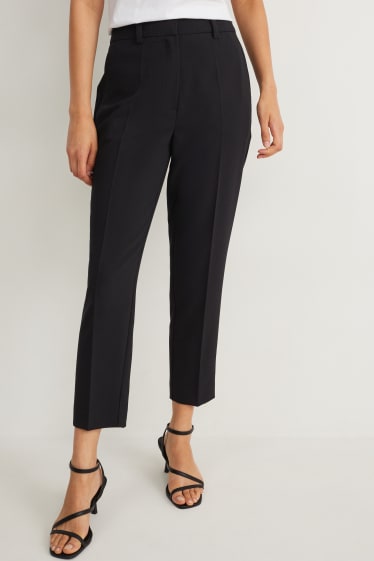 Donna - Pantaloni business - vita alta - regular fit - nero
