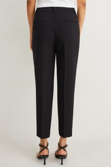 Femmes - Pantalon de bureau - high waist - regular fit - noir