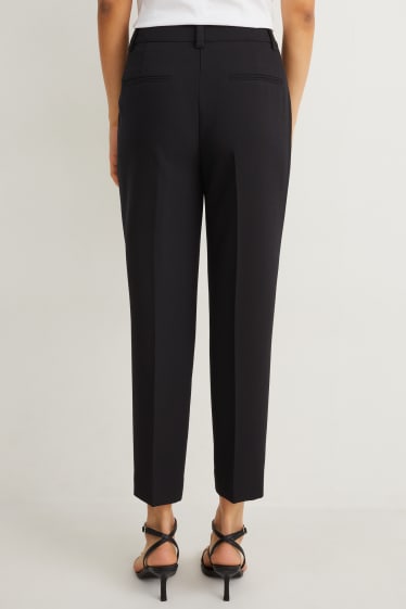 Dámské - Business kalhoty - high waist - regular fit - černá