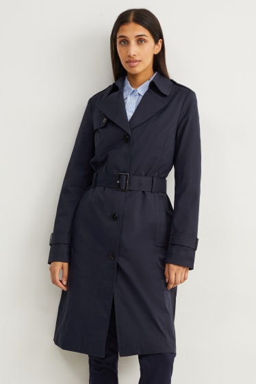 Damen - Trenchcoat - dunkelblau