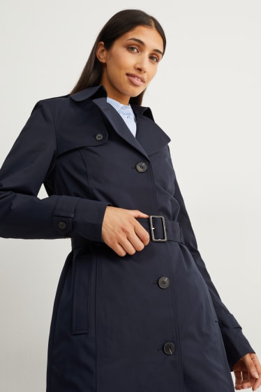 Damen - Trenchcoat - dunkelblau