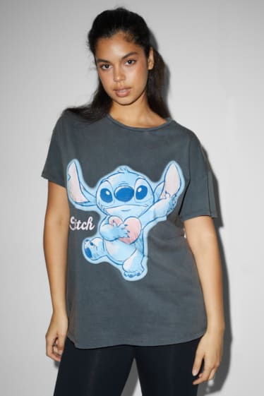 Damen - CLOCKHOUSE - T-Shirt - Lilo & Stitch - grau