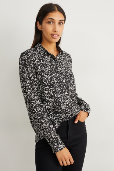 Femmes - Chemisier - à motif - noir