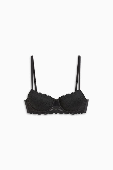 Donna - Reggiseno con ferretti - DEMI - imbottito - nero