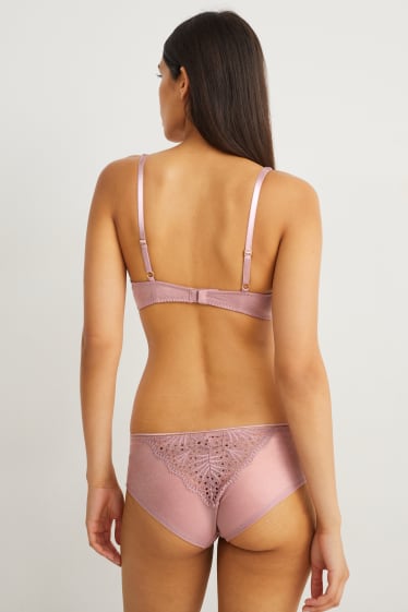 Femmes - Soutien-gorge avec armatures - DEMI - ampliforme - rose