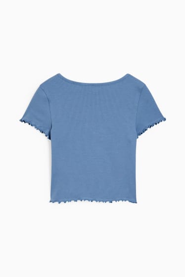 Teens & Twens - CLOCKHOUSE - Crop T-Shirt - blau