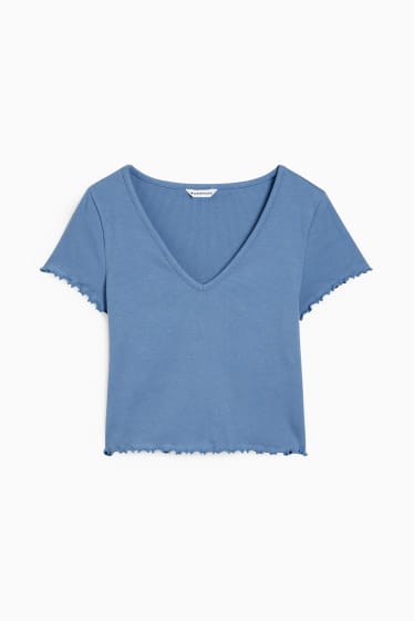 Teens & Twens - CLOCKHOUSE - Crop T-Shirt - blau