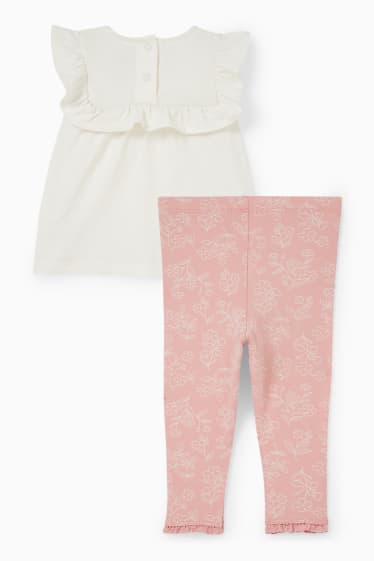 Baby Mädchen - Baby-Outfit - 2 teilig - cremeweiß