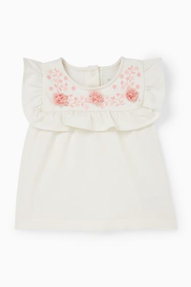 Baby Mädchen - Baby-Outfit - 2 teilig - cremeweiß