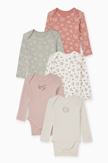 Baby Mädchen - Multipack 5er - Baby-Body - cremeweiss