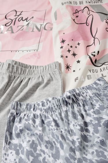 Bambine - Confezione da 2 - pigiama - 4 pezzi - bianco