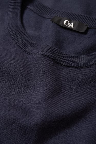 Dona - Vestit bàsic de punt - blau fosc