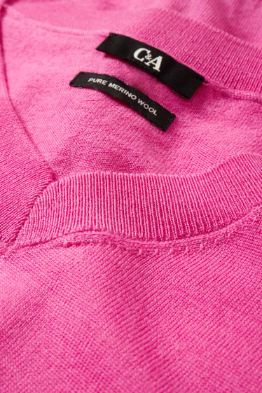 Femmes - Pullover basique en mérinos - rose