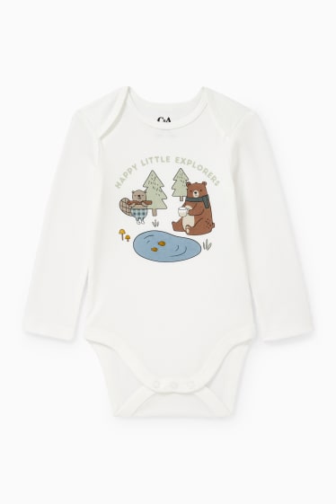 Baby: jongens - Rompertje - crème wit