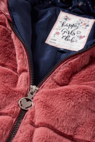Kinderen: meisjes - Jas met capuchon - roze
