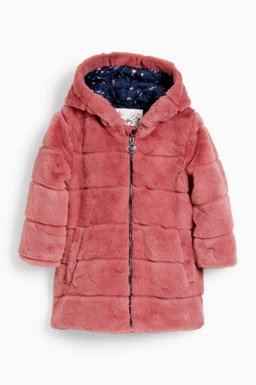 Kinderen: meisjes - Jas met capuchon - roze