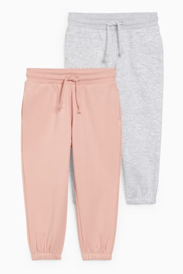 Enfants - Lot de 2 - pantalons de jogging - rose