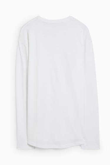 Herren - Langarmshirt - weiss