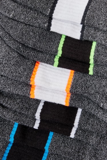 Enfants garçons - Lot de 5 - chaussettes de tennis - gris foncé