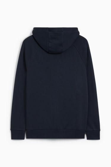 Heren - Sweatvest met capuchon - donkerblauw