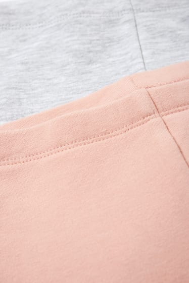 Kinderen: meisjes - Set van 2 - thermolegging - roze