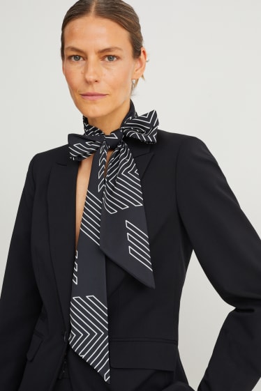 Femei - Eșarfă - cu model - negru
