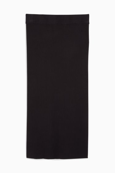 Mujer - Falda de punto básica - negro