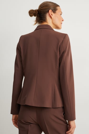 Women - Blazer - fitted  - dark brown