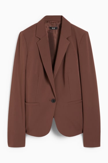 Women - Blazer - fitted  - dark brown