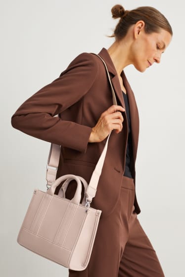 Mujer - Bolso con correa extraíble - polipiel - plateado