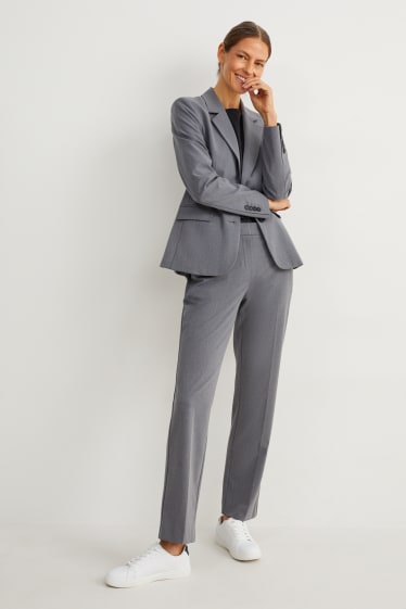 Donna - Pantaloni business - vita media - straight fit - Mix & Match - grigio melange