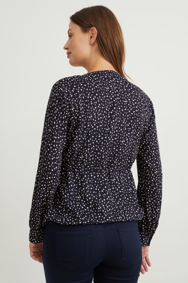 Mujer - Blusa premamá - estampada - azul oscuro / blanco