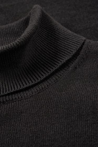 Home - Jersei de coll alt - negre