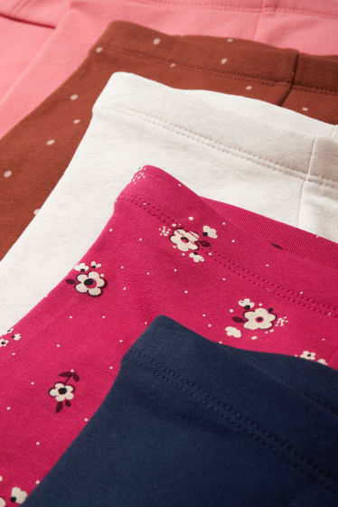 Kinderen: meisjes - Set van 5 - thermolegging - donkerblauw